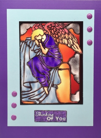 Angel of Sorrow - Stained Glass by Elena Pavlova