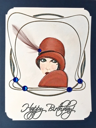 5 Blue & Gold Art Deco Frames - Cu4cu by Elena Pavlova