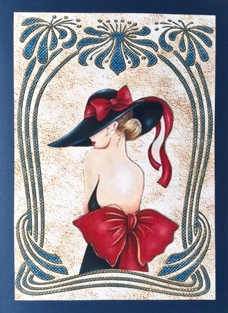 5 Blue & Gold Art Deco Frames - Cu4cu by Elena Pavlova