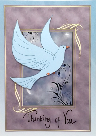 Framed Fantasy Background in Muted Lilac by Elena Pavlova