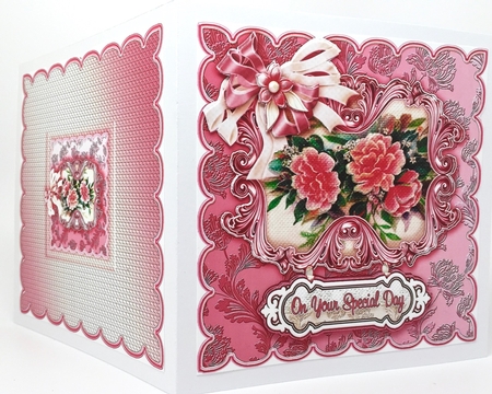 Vintage Pink Peonies 8in x 8in Decoupage Kit by Elena Pavlova