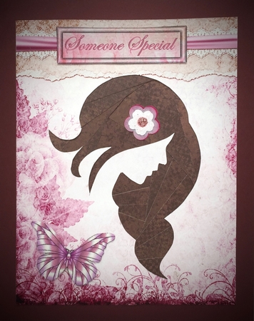Lady with Long Hair Silhouette by Elena Pavlova