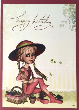 1950's Peaceful Garden Scene by Elena Pavlova