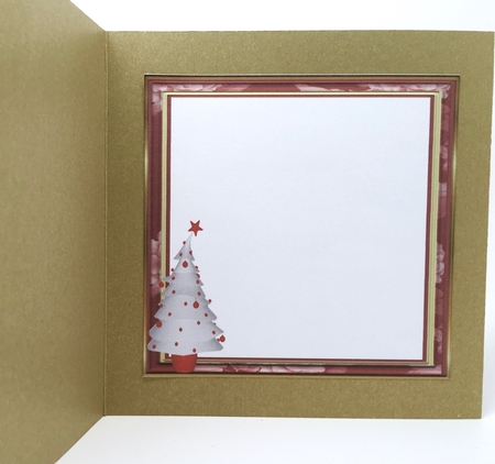 Santa in the Snow 8 x 8ins Vintage Insert 3 by Elena Pavlova