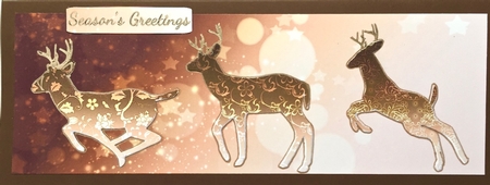 Stylish Reindeer Large Dl Christmas Card by Elena Pavlova