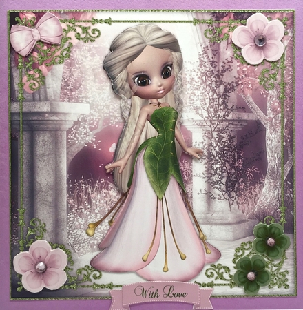Sweet Petal Princess 8x8 Topper & Embellishments by Elena Pavlova