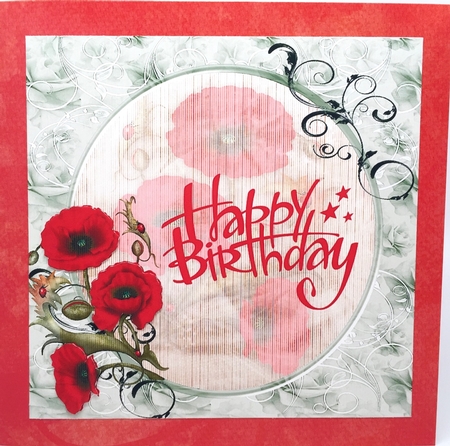 Red Poppies Large Square Insert by Elena Pavlova