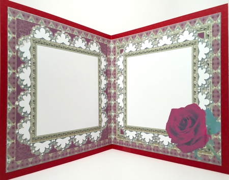 Blank Double Side Insert with Red Rose by Elena Pavlova