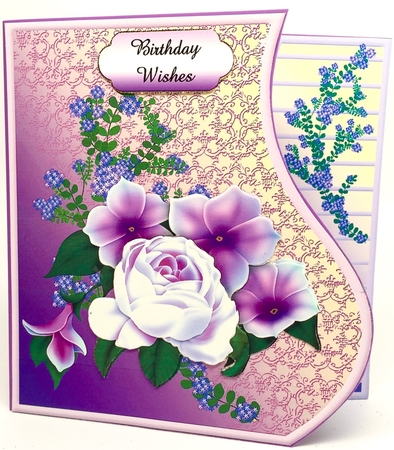 Lavender Bouquet - Wavy Border Card Mini Kit by Elena Pavlova