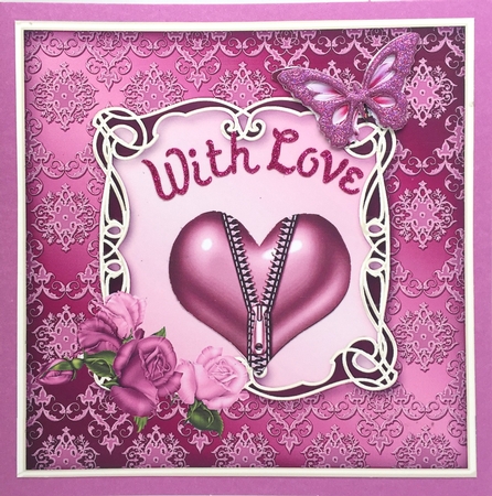 Dusky Roses 7" x 7" Card Insert by Elena Pavlova