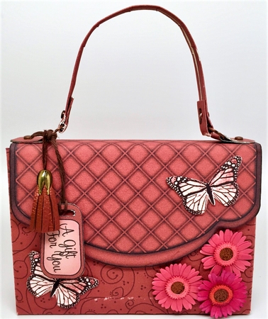 3D Elegant Butterflies Handbag Treat or Favour Box Kit by Elena Pavlova