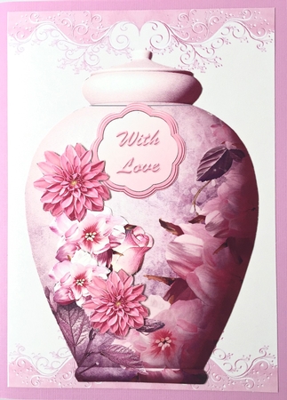 Pretty Pots Card Mini Kit - Pink Posy by Elena Pavlova
