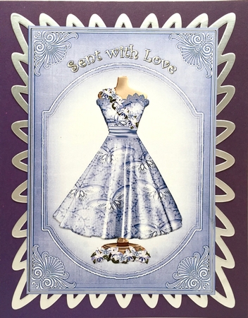 Blue Butterfly Sent with Love 7x5inch Fashion Topper by Elena Pavlova