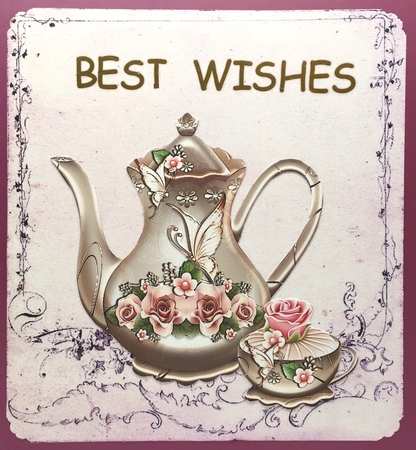 Cream Wedding Invitation Teapot by Elena Pavlova
