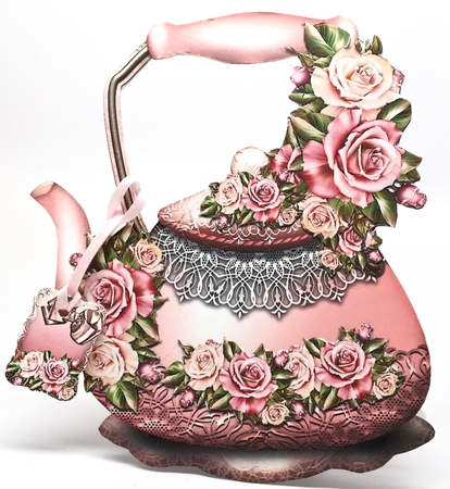 Soft Rose Antique Decorative Teapot by Elena Pavlova