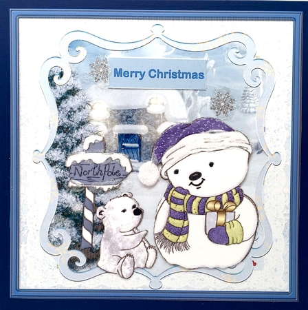 Snowman and His Teddy Bear Friend Card by Elena Pavlova
