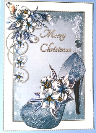 Winter Flowers Shoe and Butterfly by Elena Pavlova