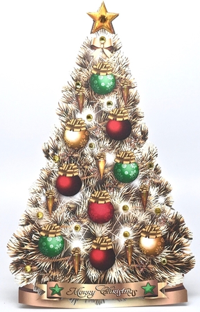 Christmas Golden Tree with Bubbles by Elena Pavlova