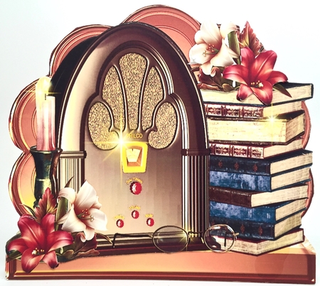 Vintage Style a Good Read Shaped Card Kit by Elena Pavlova