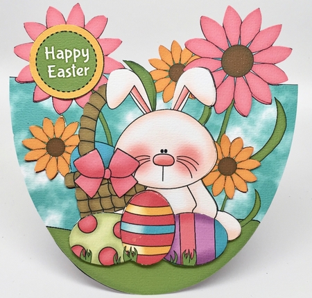 Easter Bunny Over the Edge Wobble Card Minikit by Elena Pavlova