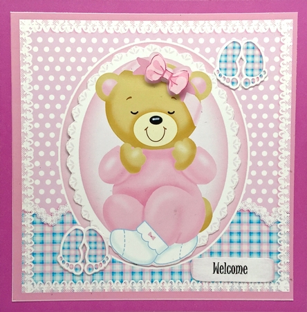 New Baby Girl Insert to Match Card by Elena Pavlova