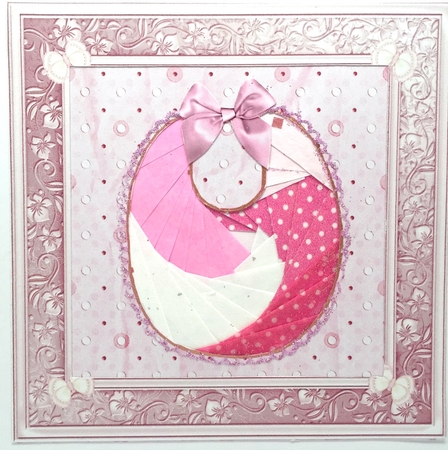 Pretty Butterfly Blank Pink Insert by Elena Pavlova