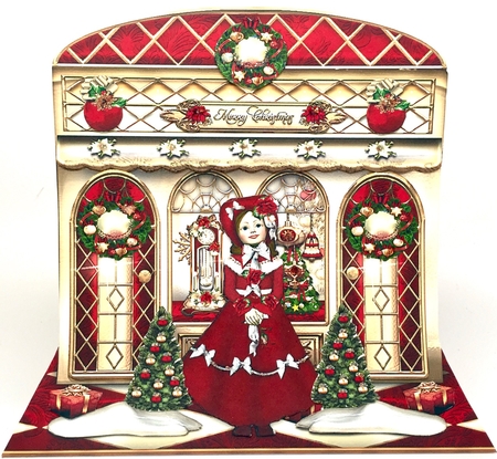 Christmas Shop with Girl Card Kit by Elena Pavlova