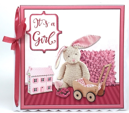 Its a Girl Baby Shower Card by Elena Pavlova