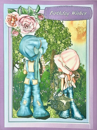 Sisters Iinthe Garden together by Elena Pavlova