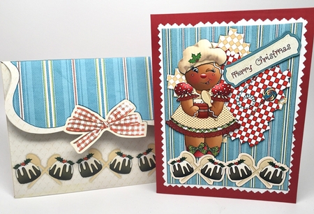 Gingerbread Cuties #2 Quick Card & Envelope Mini Kit by Elena Pavlova