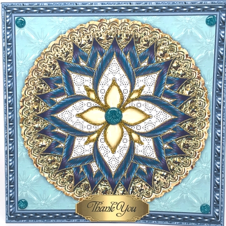 Folded Square Card With Flower For Various Occasions 2 by Elena Pavlova