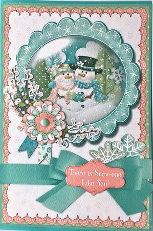Snow Fun A5 Card Front by Elena Pavlova