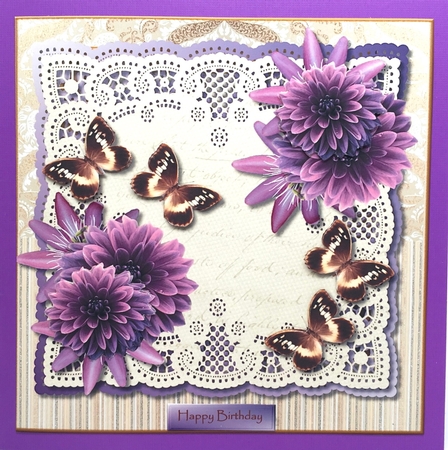 Delightful Dahlias Card topper by Elena Pavlova