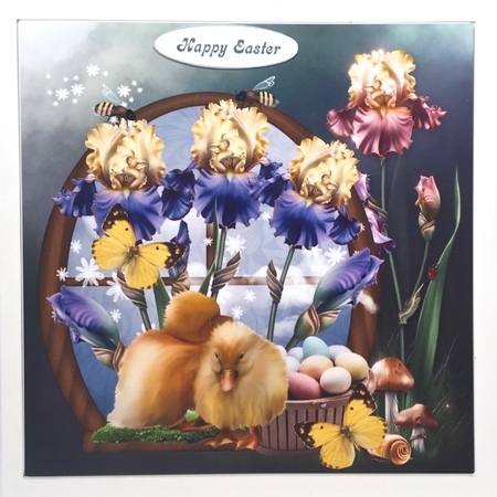 Blossoming Spring Window Topper with Decoupage by Elena Pavlova