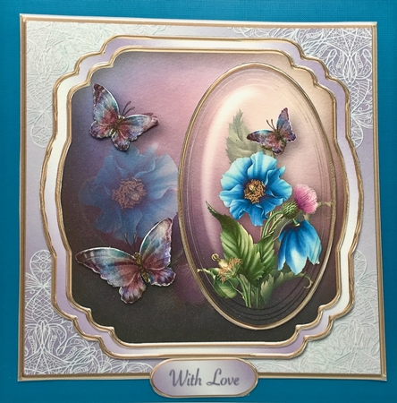 Blue Poppies - Multi-layered Card Mini Kit by Elena Pavlova