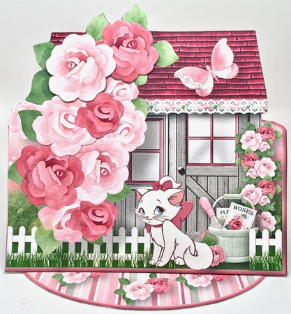 Pink Profusion - Garden Shed Easel Card Mini Kit by Elena Pavlova