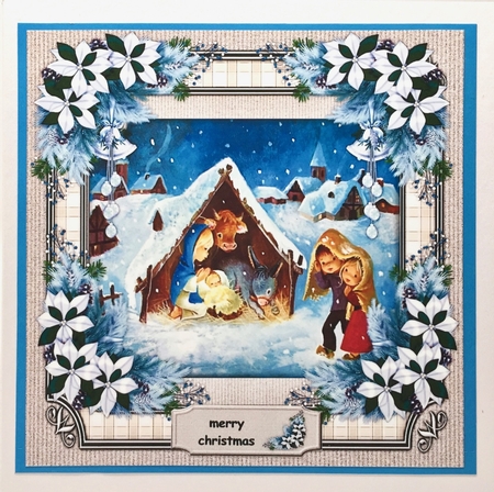Vintage Christmas  Cute Nativity by Elena Pavlova