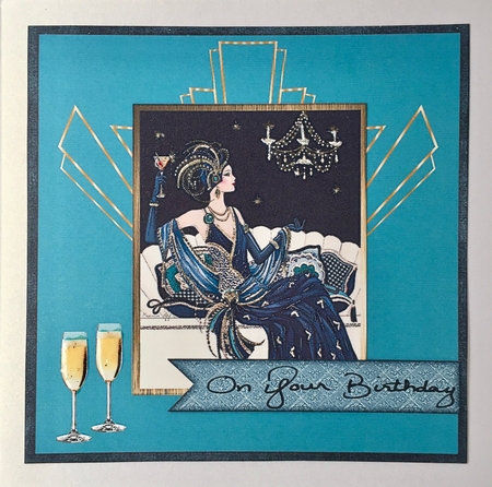 Art Deco Regal Blue by Elena Pavlova