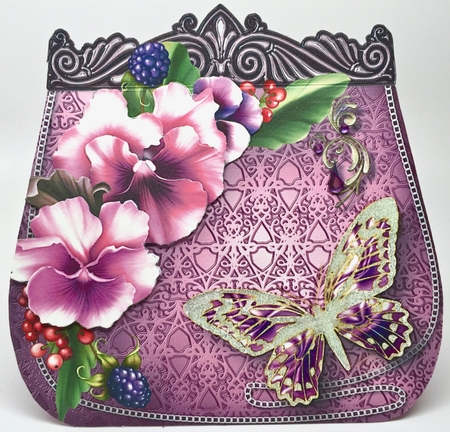 Pansies - Antique Bag Card MIni Kit by Elena Pavlova