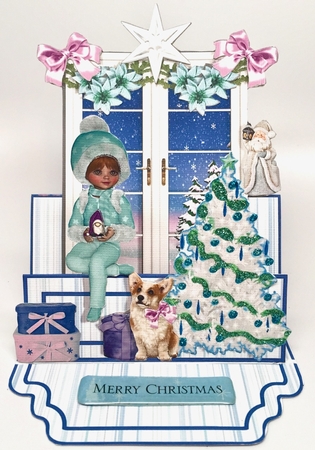 WINDOWS ON THE WORLD - Christmas Blue Sky by Elena Pavlova