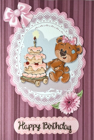 Baby Girl Birthday Topper 1 by Elena Pavlova