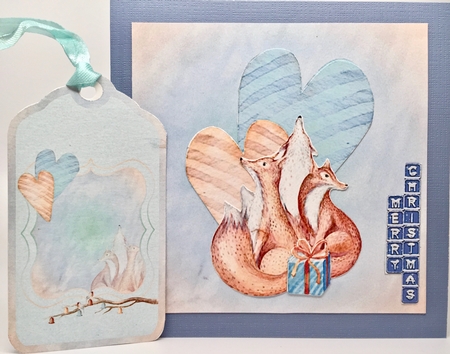 Winter Holiday Animal Quick Card & Cracker Decoupage Set by Elena Pavlova