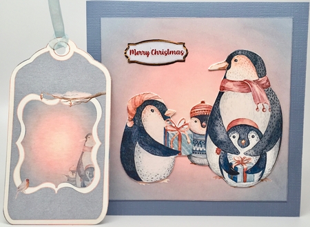 Winter Holiday Animal Quick Card & Cracker Decoupage Set by Elena Pavlova