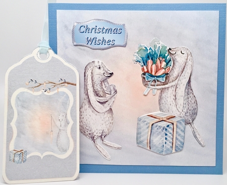 Winter Holiday Animal Quick Card & Cracker Decoupage Set by Elena Pavlova