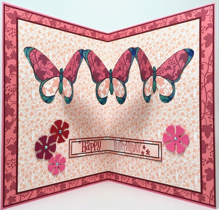 Pop-up Butterflies -  Purple & pink by Elena Pavlova