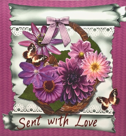 Scroll Basket & Flowers by Elena Pavlova