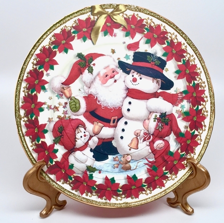 Christmas Plate with Stand.Mini Kit.14 by Elena Pavlova