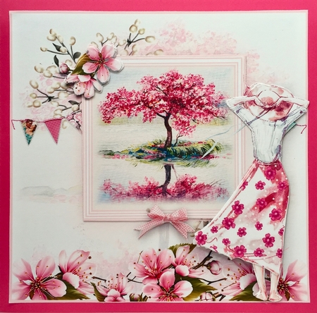 Cherry Blossom Dreams Card Front Kit by Elena Pavlova