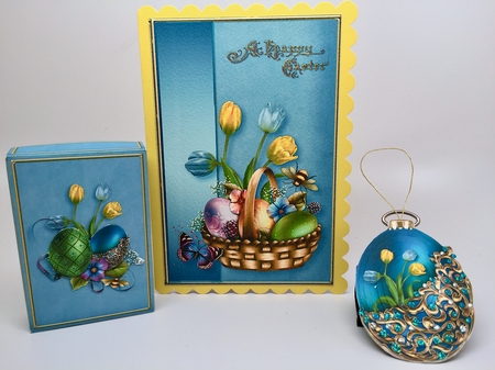 3D Easter Pyramid Egg Card And Gift Box 3 by Elena Pavlova