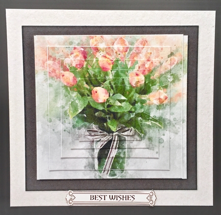 Pyramid watercolor toppers collection flowers by Elena Pavlova